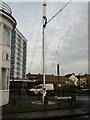 Mast in front of Royal Yorkshire Yacht Club