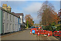 Newnham Croft: road up in Grantchester Street