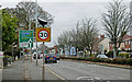 Stafford Road approaching the Vine Island in Wolverhampton