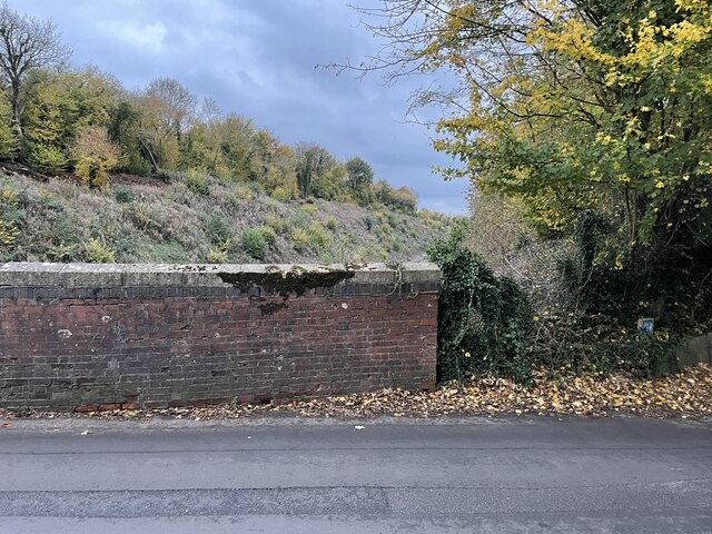 Rail cutting from Hill Road