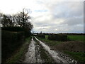 Farm track and footpath, Cropwell Butler