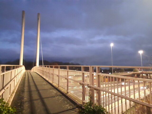 Footbridge over junction 3 of the M621