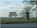 Sign at road junction, Sandhill