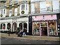 Shops decorated for Christmas in Harrogate