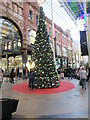 Christmas tree in County Arcade Leeds