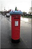 TA1767 : Christmas themed yarn bombed George V postbox on Quay Road by JThomas