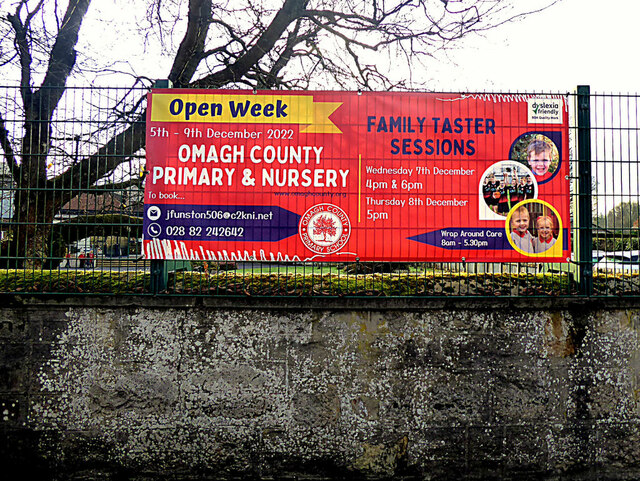 Open Week banner, Omagh Primary School
