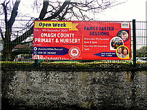 H4572 : Open Week banner, Omagh Primary School by Kenneth  Allen