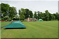 Covers  and  pavilion  at  Londesborough  Cricket  Club