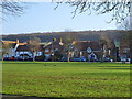 Buildings on east side of green, Wooburn Green