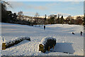 NT2441 : Snow on Peebles golf course by Jim Barton