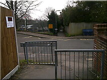 SU8649 : Path and road junction in Evelyn Avenue by Basher Eyre