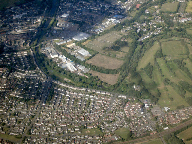 Stoneybank and Inveresk Industrial Estate from the air