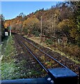 Single-track railway NW of Rogerstone station, Newport