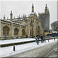 TL4458 : Snow in King's Parade by John Sutton