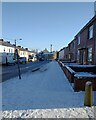 Leadgate Front Street in the snow