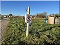 SJ9223 : Speed limit and water tap on the allotments by Jonathan Hutchins
