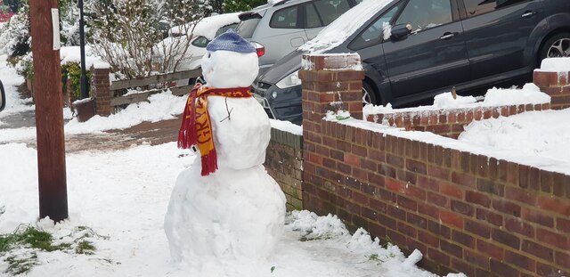 Snowman in Oakwood, December 2022