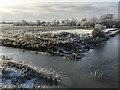 TL2798 : Frozen drains on Whittlesey Wash - The Nene Washes by Richard Humphrey