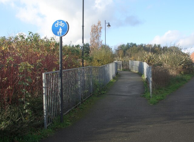 Eastern approach to a bridge over the A4061, Bridgend