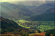 NY2615 : Rosthwaite and Borrowdale from the path to Watendlath by Julian Paren