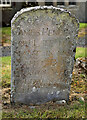 An old gravestone in Yarrow Kirkyard