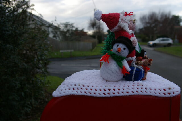 Christmas post-box topper, Linden Road, Aldeburgh