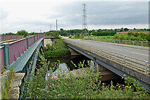 SK0916 : Trent bridges north of Handsacre, Staffordshire by Roger  D Kidd