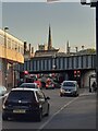 Looking towards Shrewsbury town centre from chip alley