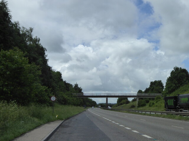 Footbridge over the A42 at Measham