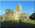 Fowlmere: blue sky and St Mary