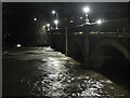 NT2540 : Flood at Tweed Bridge, Peebles 2022 by Jim Barton