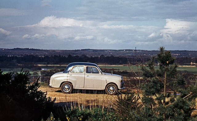 Standard 10 saloon on the east side of St Catherine's Hill c.1965