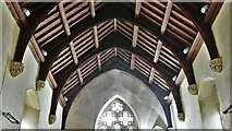 TM1596 : Fundenhall, St. Nicholas' Church: The nave roof by Michael Garlick