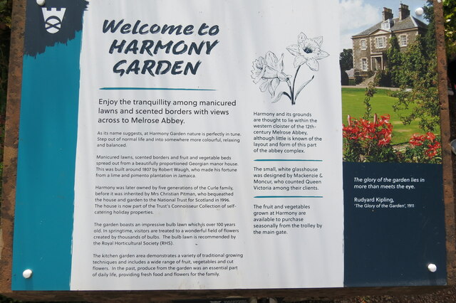 Information  Board  for  Harmony  Garden  at  the  entrance