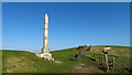 SZ0281 : Obelisk at the western end of Ballard Down by Colin Park