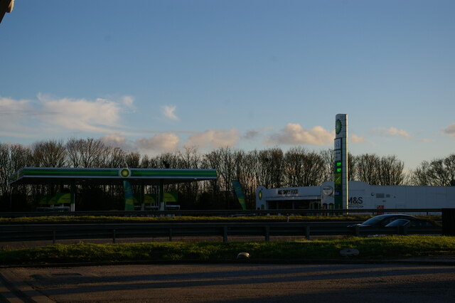 Petrol station on the A14 westbound, Newmarket