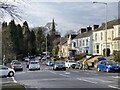 Sketty Road looking towards Sketty Cross. The spire of St. Paul?s church is just visible