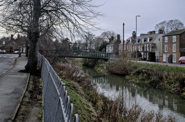 River and footbridge
