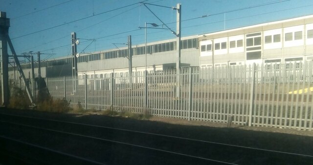Ilford railway depot, from the train