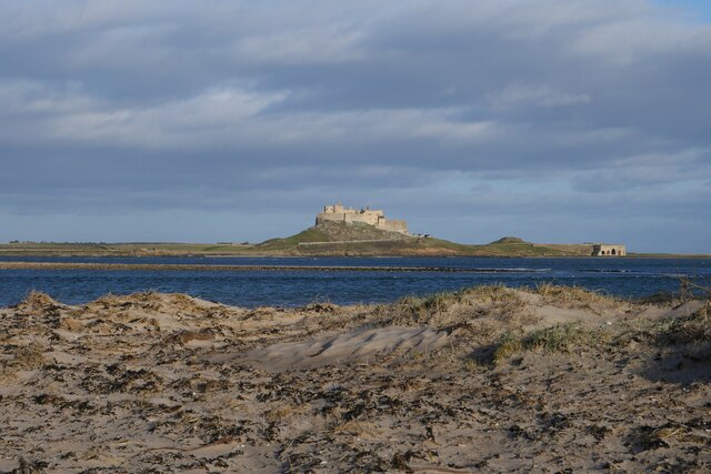 A view to Lindisfarne Castle from Guile Point