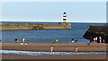 NZ4349 : Beach at Outer Harbour, Seaham by Colin Park