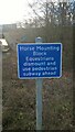 TF1503 : Horse mounting block sign, Werrington by Paul Bryan