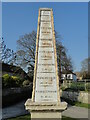 Old Milestone by B4080, Tewkesbury Road; on green at junction leading to Church