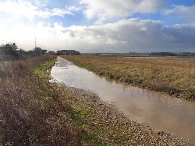 Flooded path at Lockwell Ings