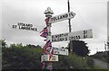 Direction Sign - Signpost on the B3224 south of Lydeard St Lawrence