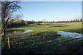 Flooded field corner near Oakley