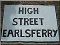 NT4899 : "High Street Earlsferry" sign by John S Turner