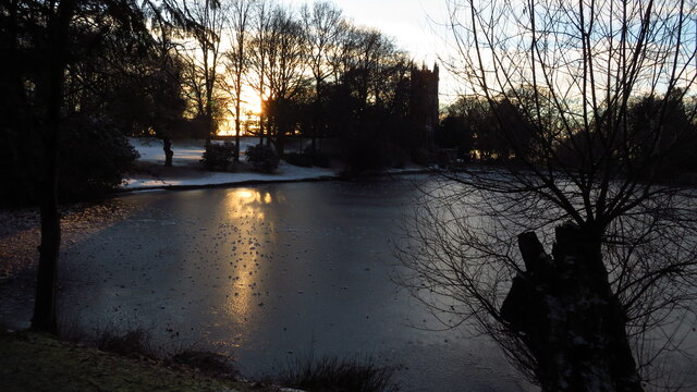 Late afternoon - Gawsworth Church & pond
