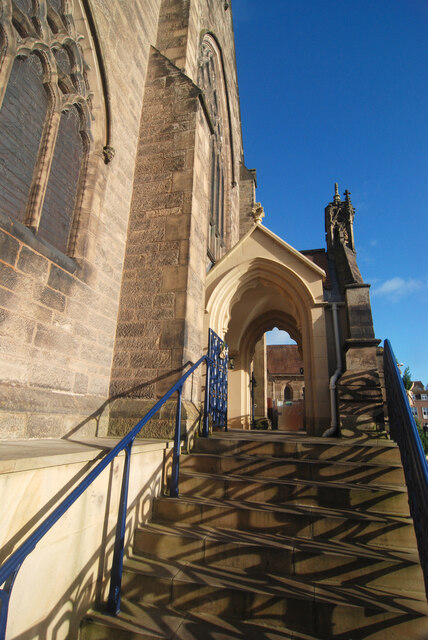 Steps to Shrewsbury Cathedral
